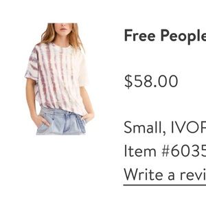 Free People chill spot stripe tye dye